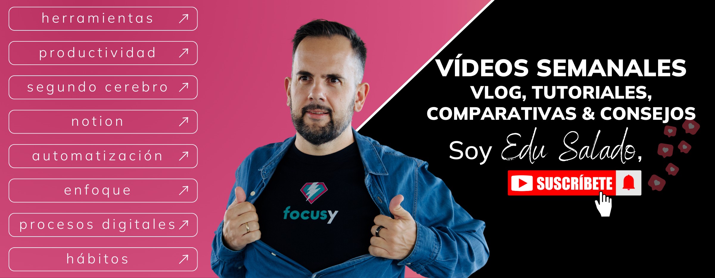 Edu Salado, productividad y tecnología digital en YouTube